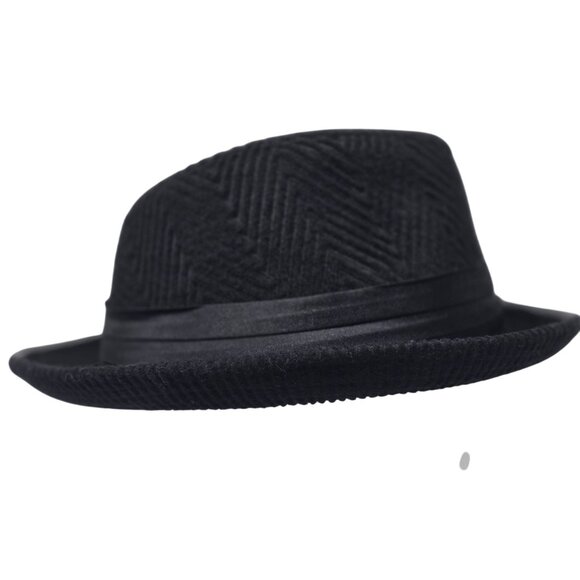 Stacy Adams Black Fedora Hat L/XL Polyester - Picture 2 of 12